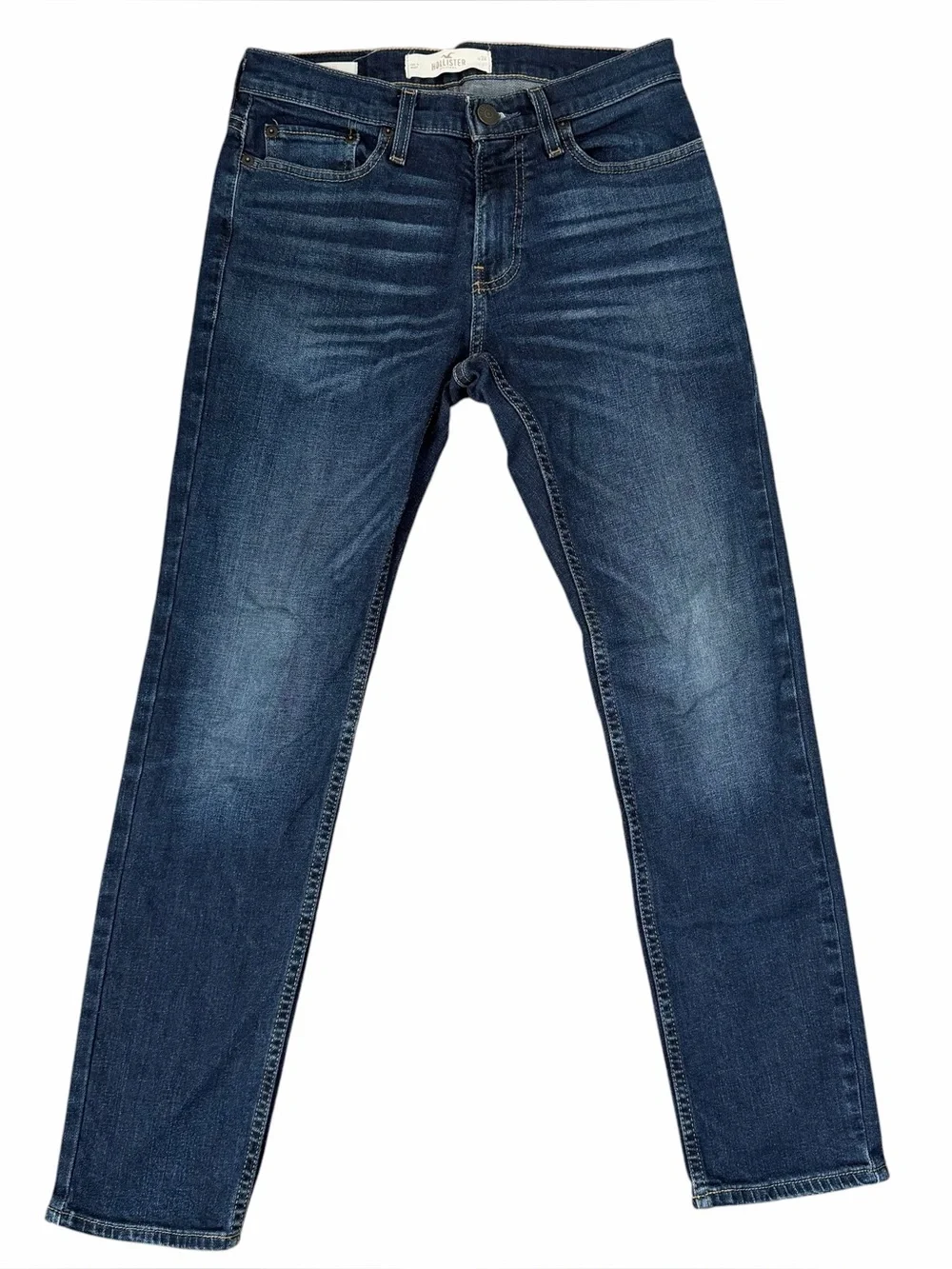 Hollister Jeans Mens 28x30 Skinny Fit Stretch Blue Med Wash Denim Y2K Streetwear
